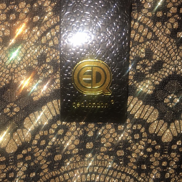 QED LONDON BLACK & GOLD FANCY TOP - Picture 5 of 5